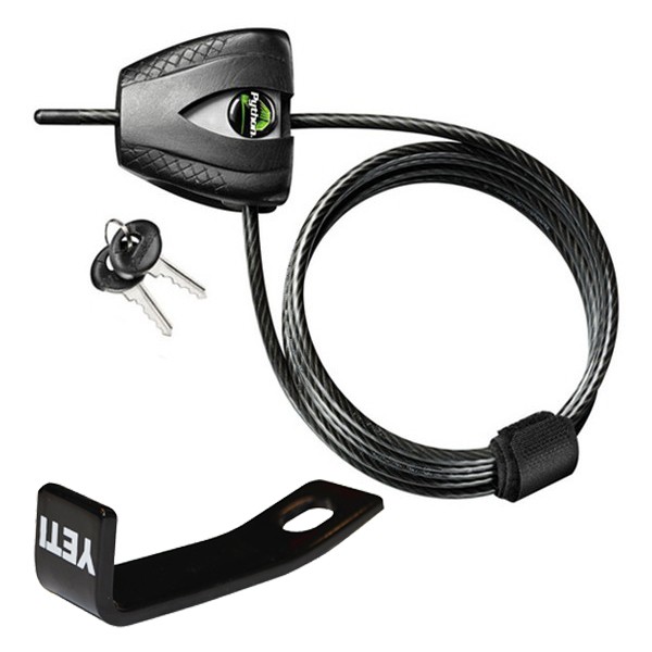 Yeti security cable, lock, and bracket