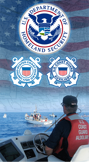 Department of Homeland Security and US Coast Guard Auxiliary Logos